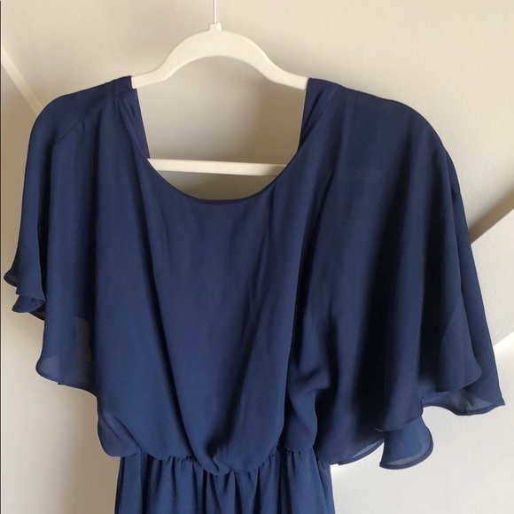 NWOT Romantic Navy Blue Dress, L - Picture 2 of 4